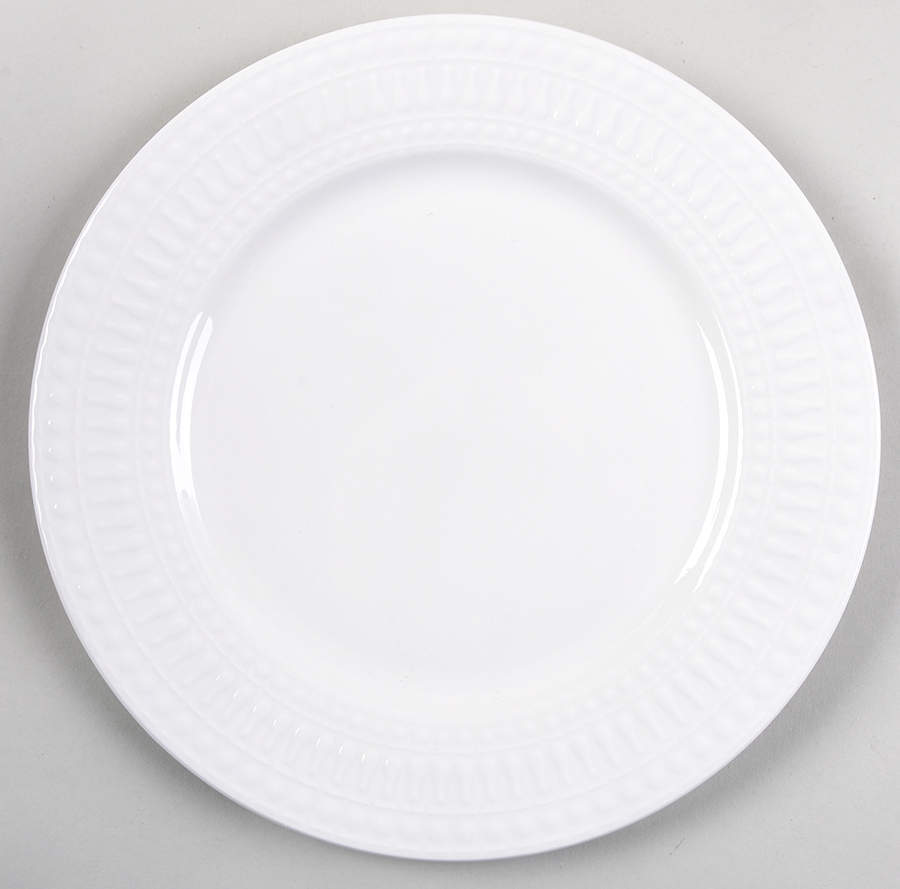 Pfaltzgraff Cassandra 10.5-Inch Dinner Plate in Classic White  