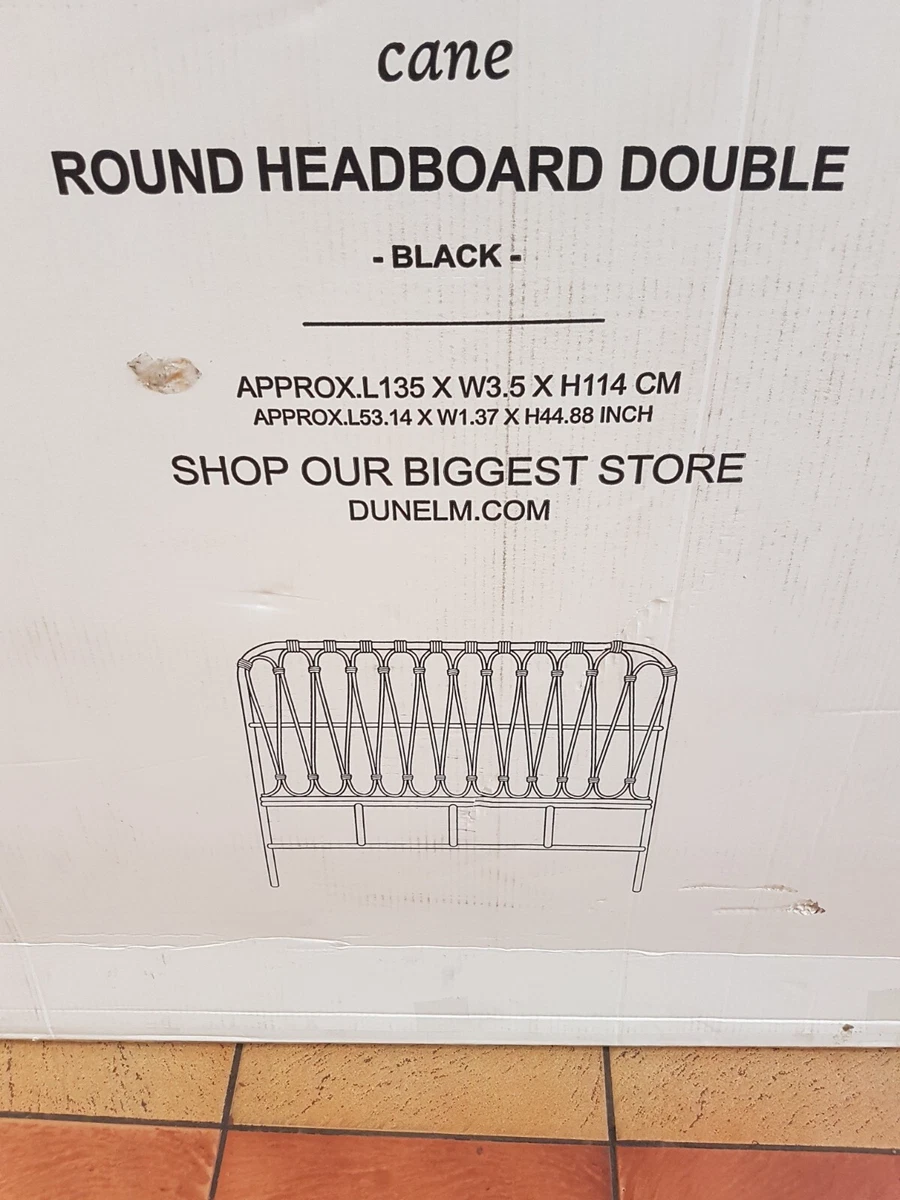4ft6 DOUBLE HEADBOARD. NEW. CANE. DUNELM eBay
