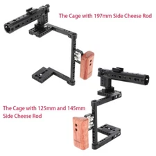CAMVATE DSLR Camera Cage w/ Right Side Grip & 125mm/145mm/197mm Side Cheese Rod