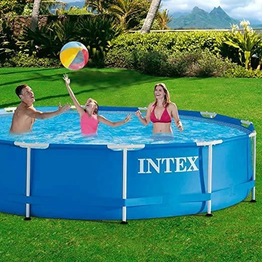 Intex metal cheap frame rectangular pool