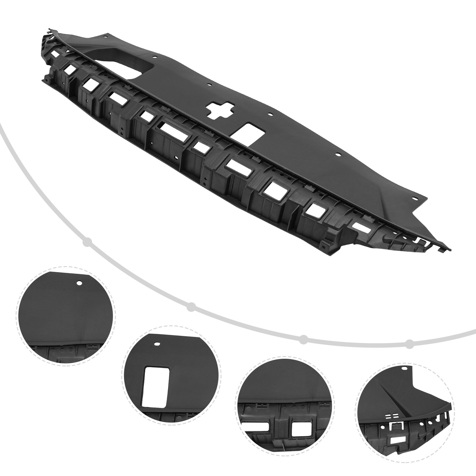 2019-2020 Upper Radiator Support Cover Fits For Hyundai Santa Fe Accessory Black