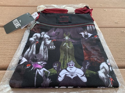 Loungefly Disney Villains Dark Passport Crossbody Bag NWT - Picture 3 of 9