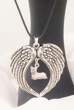 Yorkshire Terrier Yorkie Dog Lovers Angel Wings Memory Leather Necklace