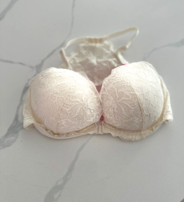 Victoria's Secret PINK Date Racerback Push Up Bra Off White
