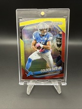 2025 Panini Prizm International Golden Tate III Red & Yellow Prizm #/44 🔥 Lions