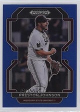 2022 Panini Prizm Draft Picks Blue Prizm Preston Johnson #PDP197 0e4z