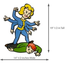 Fallout Black Widow Perk-Wooden Wall Art-Handcrafted-Unique-Nice!-Large!