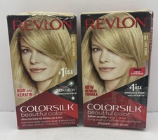 Revlon Colorsilk Beautiful Color Permanent Hair # 81 Light Blonde 2 Pack~READ