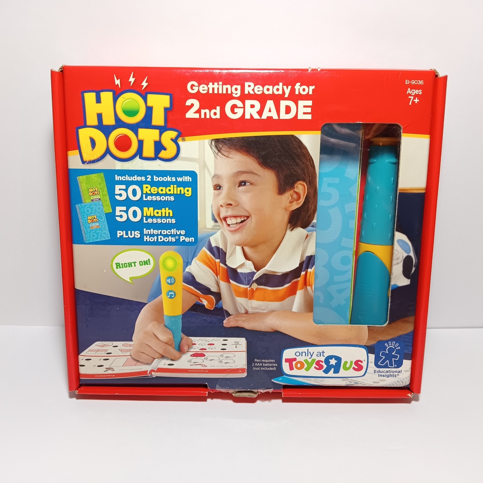 Educational Insights Hot Dots 2nd Grade Reading & Math Set with Pen Tested Works