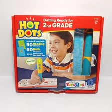 Educational Insights Hot Dots 2nd Grade Reading & Math Set with Pen Tested Works