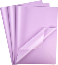 120 Sheets Tissue Paper Bulk, 14 x 20 Inch Light Purple Gift Wrapping Paper for
