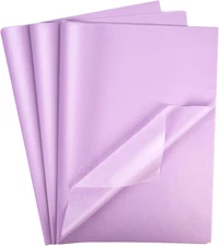 120 Sheets Tissue Paper Bulk, 14 x 20 Inch Light Purple Gift Wrapping Paper for 