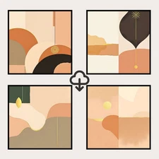 Set 4 Realistic Digital Wall Art Print Modern Home Decor Printable Instant #69