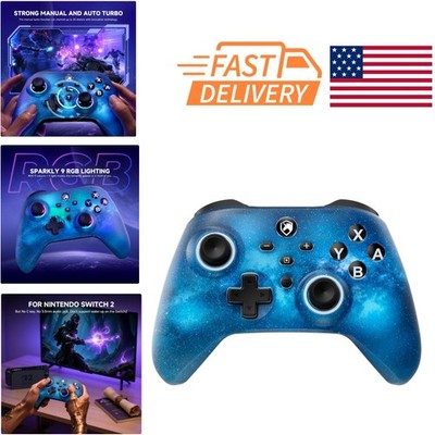 1000mAh Wireless Gamepad with Colorful RGB Lights for Switch PC iOS Android