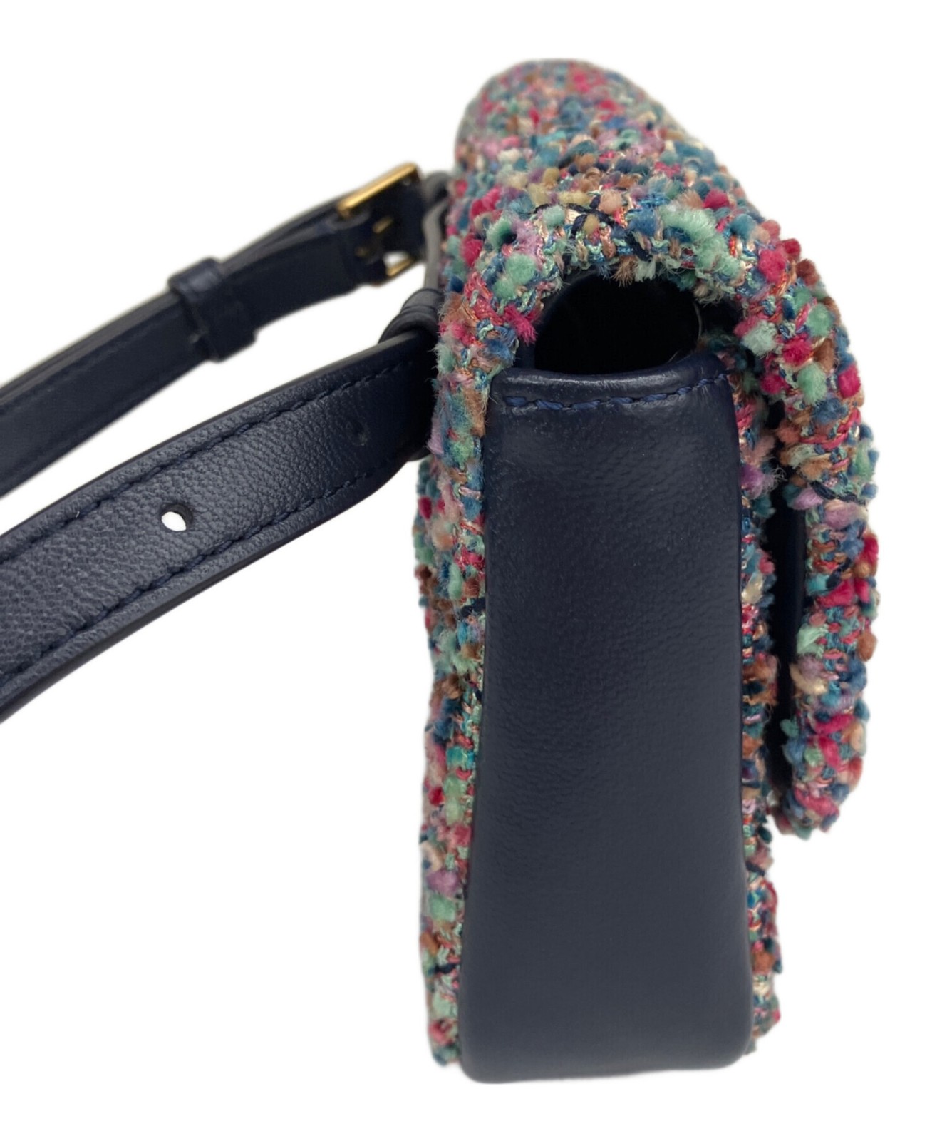 TORY BURCH Shoulder Bag Navy Multi Women Used Authentic thumbnail 4