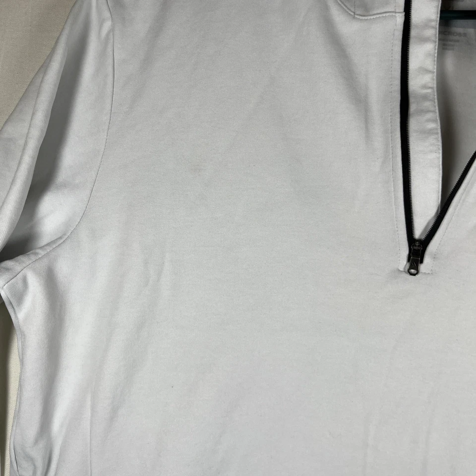 Adidas Adicross Golf Hombre XL 1/4 Cremallera Sudadera con Capucha | Negro/Blanco Foto 2 de 4