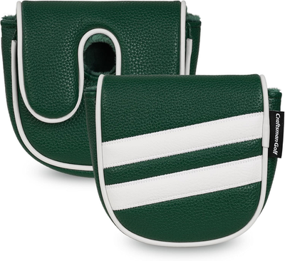 Leather Black Mallet Putter Headcover Head Cover Protector Case