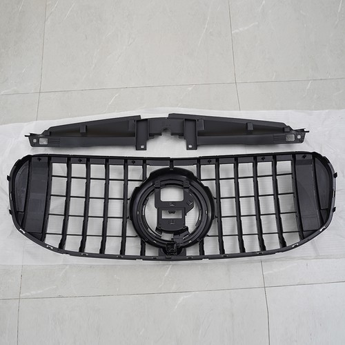 Front Bumper Grille Hood Grill Gloss Black For Benz X167 GLS450 GLS580 2020-2023 - Picture 4 of 11