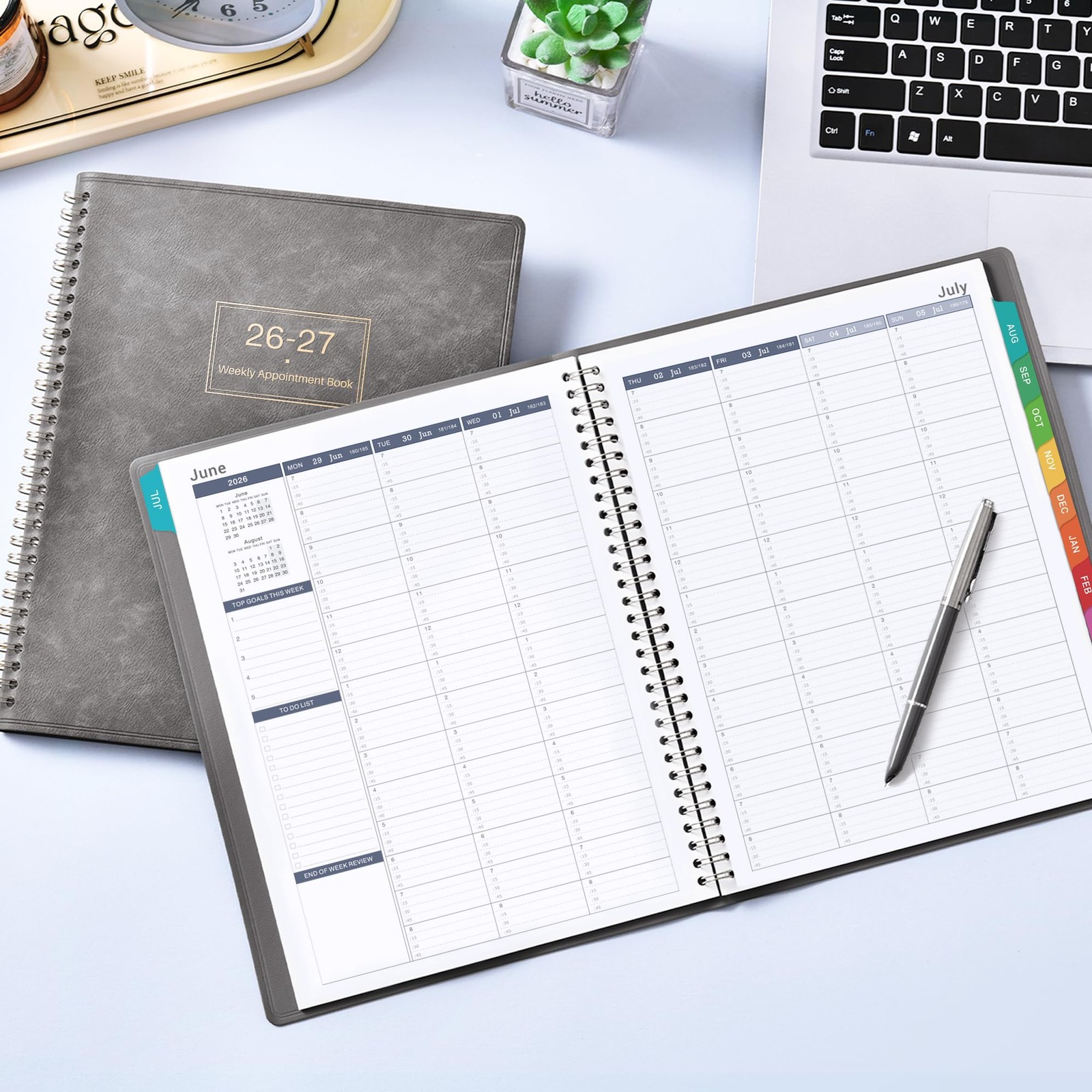 Artfan 2026-2027 Appointment Book Weekly Planner Grey | eBay