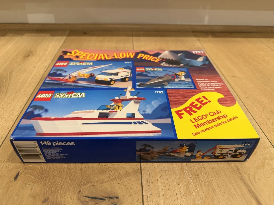 Lego System 1721 Sandypoint Marina Town paquete de 3 1994 vintage retirado 1791 1792 Foto 3 de 4