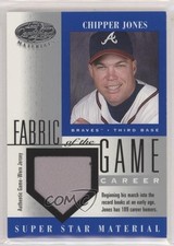 2001 Leaf Certified Materials Fabric of the Game Career Stats Chipper Jones 10pr