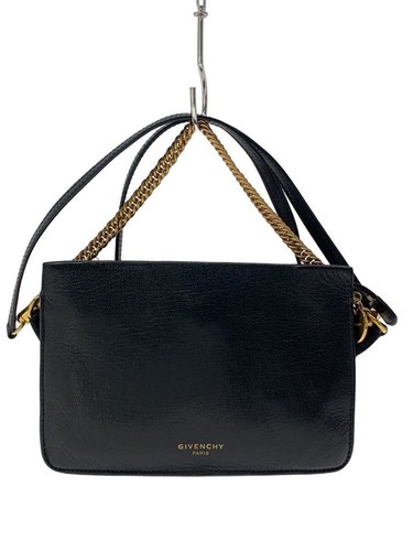 GIVENCHY shoulder bag leather black Used