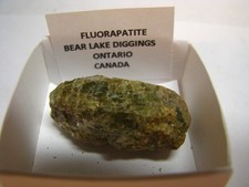17g FLUORAPATITE CRYSTAL BEAR LAKE DIGGINGS ONTARIO CANADA #022