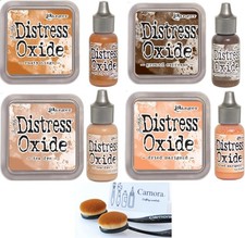 Tim Holtz Distress Oxide Ink Bundle - 3"x3" Ink Pads and Reinkers, Dried