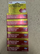 6 Boxes Of  CVS Health Toothache & Gum Pain Relief Gel 4x Strength Exp 4/26