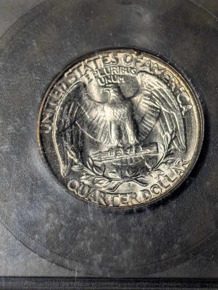 1945 S WASHINGTON QUARTER ICG MS 67 SOME TONING - Image 3 of 4
