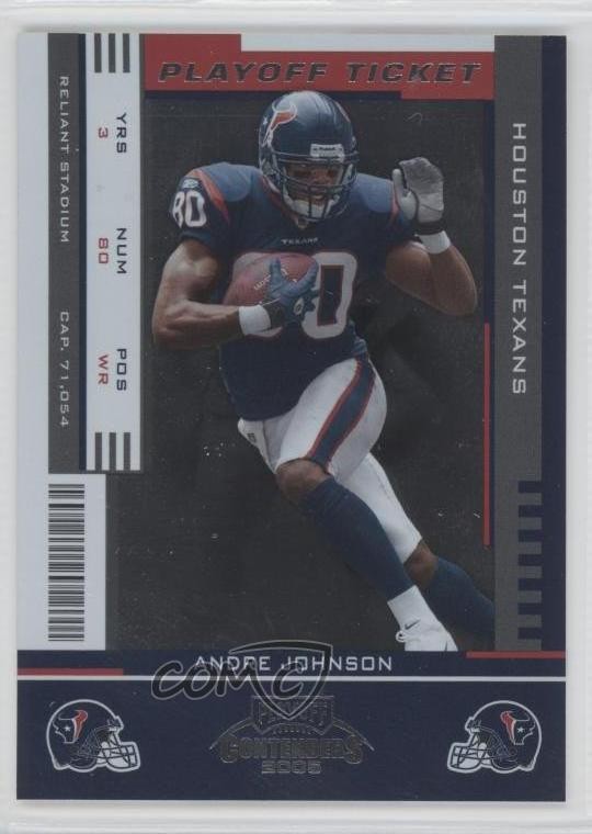2005 Playoff Contenders Playoff Ticket 53/199 Andre Johnson #39 HOF 0a6