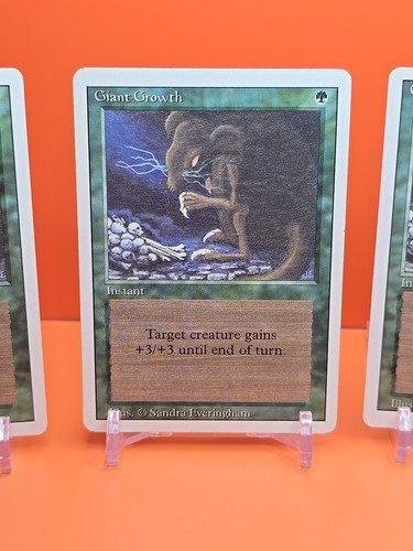 🟢🟢🟢 (4) 1994 MAGIC The Gathering GIANT GROWTH REVISED 3RD EDITION PLAYED 🟢 - Bild 3 von 10