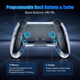 Multi-Platform Wireless Gaming Controller with Touchpad & Hall Effect Joystick