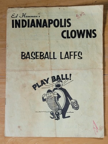 Negro League Indianapolis Owner Ed Hamman Indianapolis Clowns Baseball Program