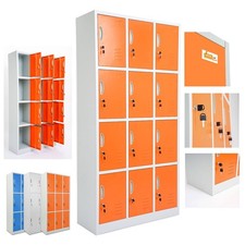 ARMADIETTI SPOGLIATOIO IN METALLO 90X180X42 - 12 ANTE SOVRAPPOSTE FINITURE GRIGI