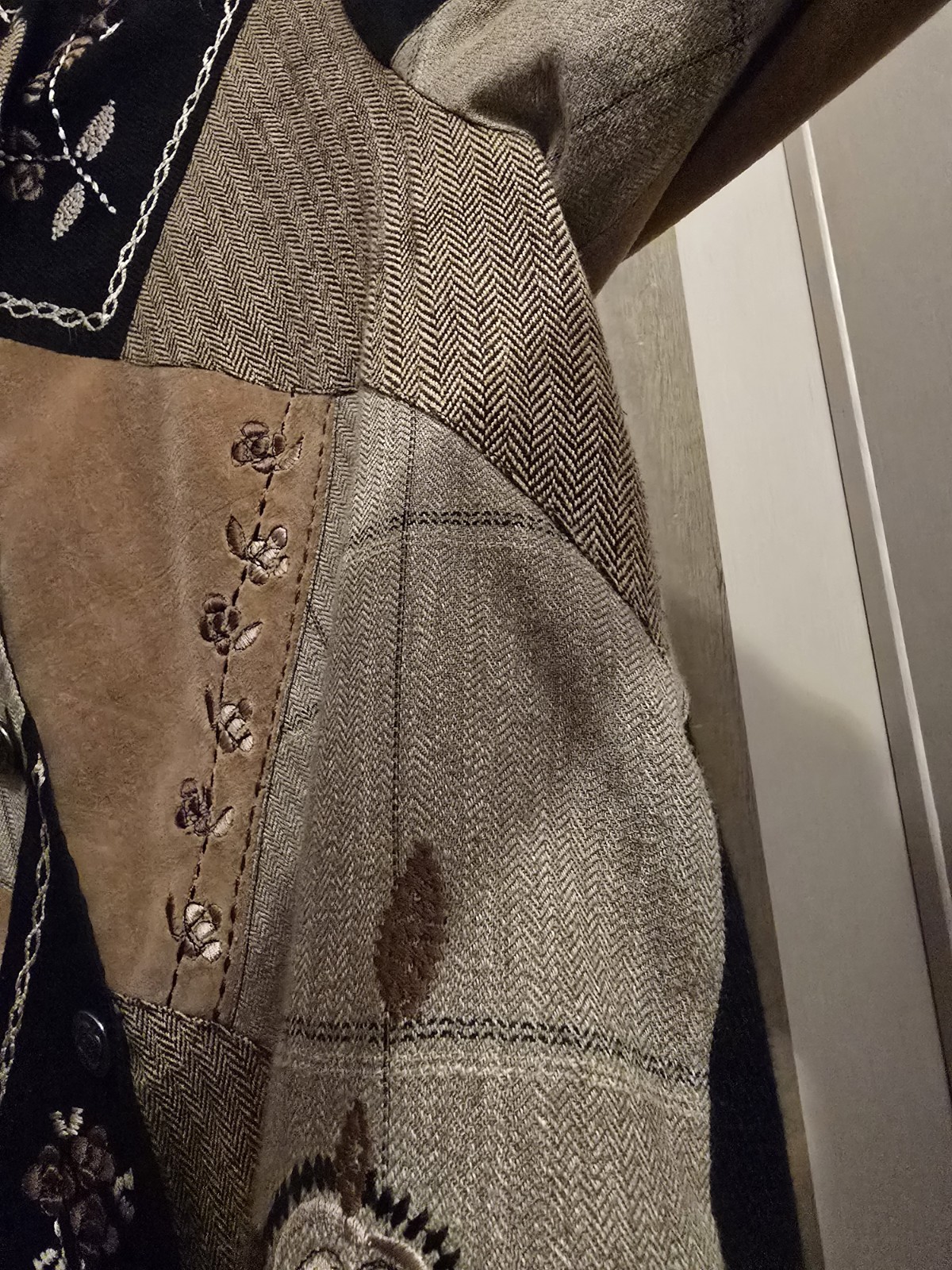 Coldwater Creek Patchwork Jacket Embroidered Flor… - image 6