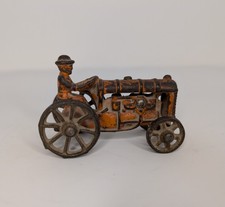 Vintage 1930  s Cast Iron Farm Tractor With Driver 3" Arcade Fordson Toy