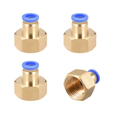 Push to Connect Tube Fitting Adapter 8mm OD x G1/2" Female 4pcs