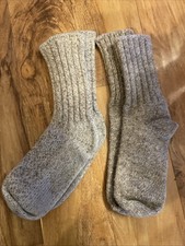 Two Pairs Of Oatmeal Wool Blend Men  s Winter Boot Hiking Socks