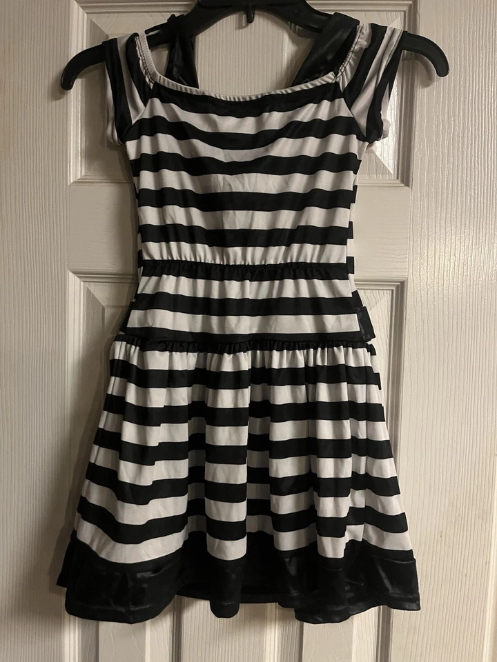 Nuevo Vestido Disfraz Prisionero con Sombrero Rayas Blanco y Negro Talla Mediana Foto 2 de 4