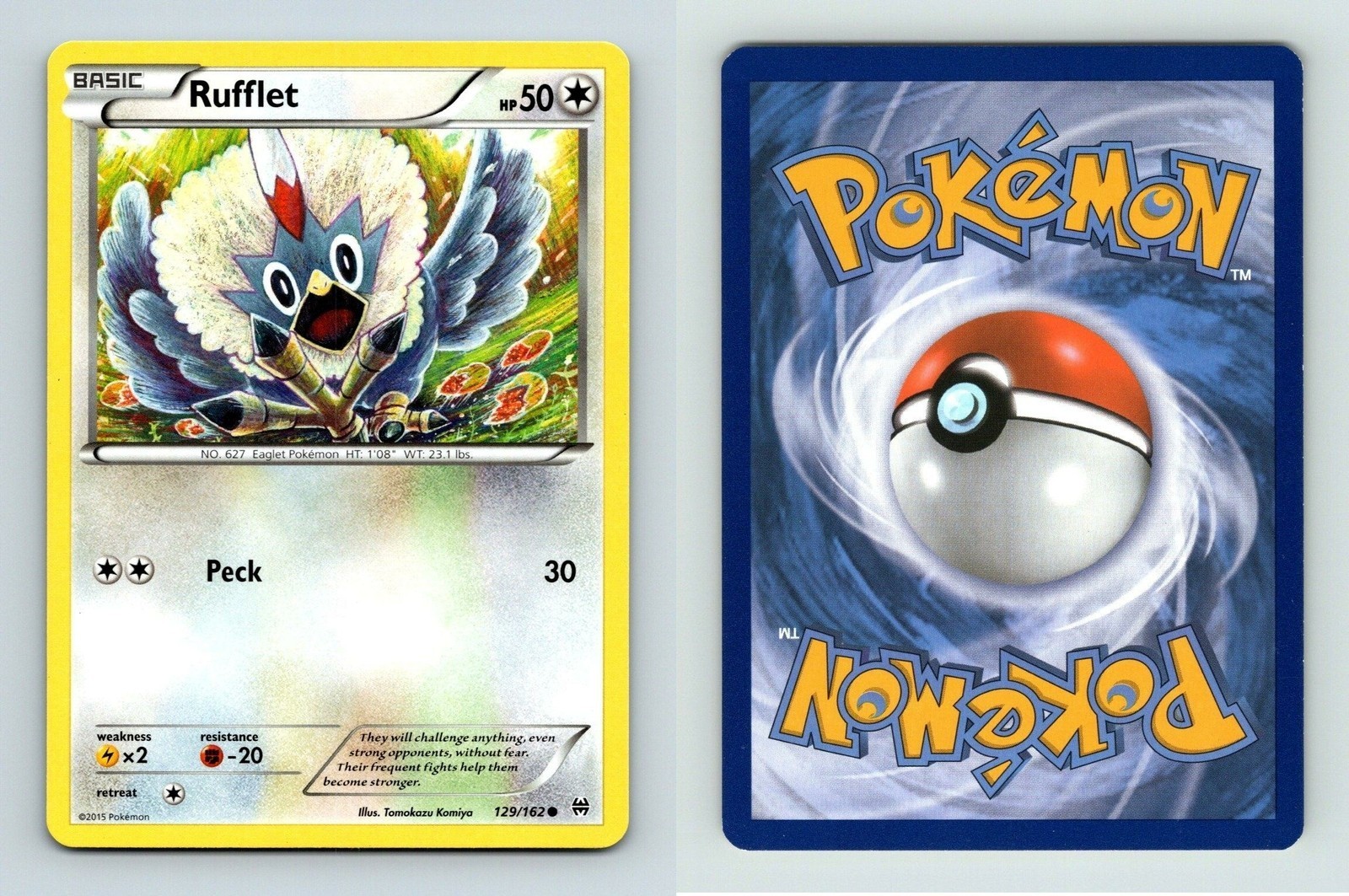 Rufflet #129/162 XY Breakthrough Common 2015 Pokemon TCG Card