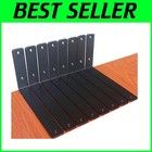 10 Pack Black L Shelf Brackets - 10"x6" Size