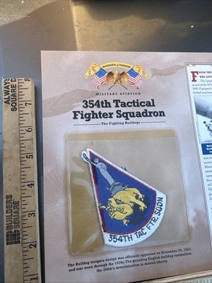 Badges of Honor Aviation Patch: 354th Tatical Fighter Squadron ''Fighting Bulldog