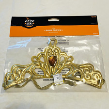 Girls Gold Crown Headpiece Hair Accessory, One Size Halloween Dress Up