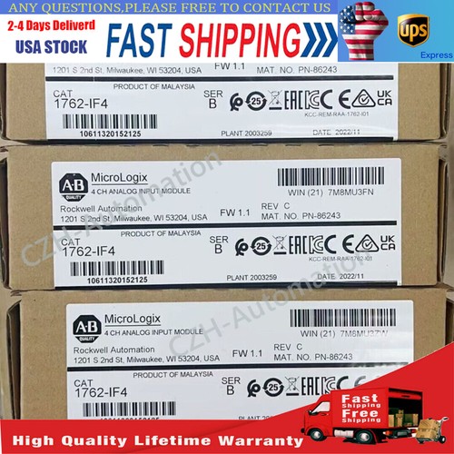 New Sealed AB 1762-IF4 MicroLogix 4 CH Analog Input Module 1762IF4 US Free Tax - Picture 1 of 5