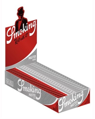 3 Boxen (75x) Smoking Master 1 1/4 Medium Size Zigarettenpapier Silber Papers