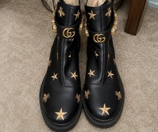 Authentic Gucci Women s Black Ankle Boots Bee...