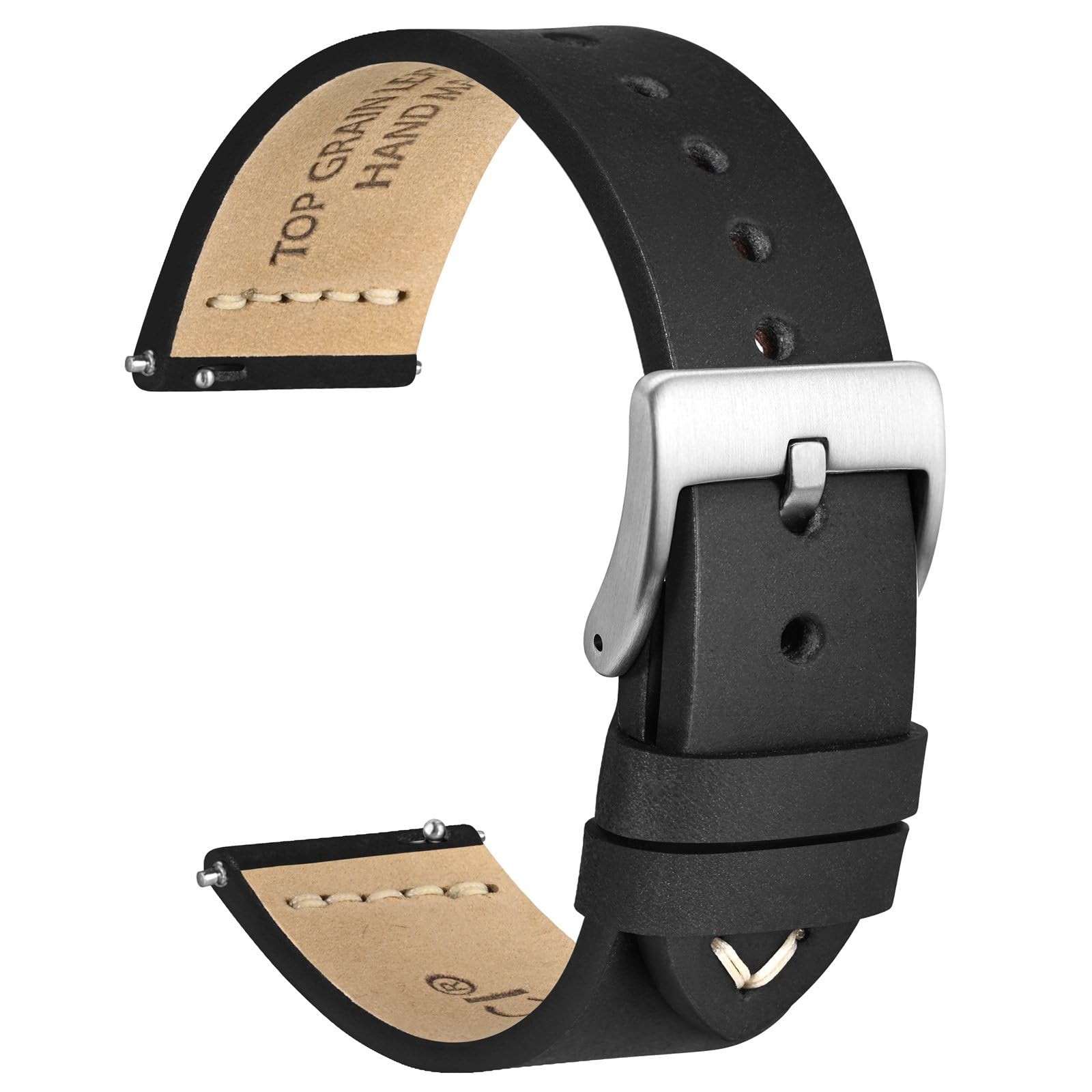 Bracelet montre 20mm rigide en cuir de selle pour remplacer un bracelet usé