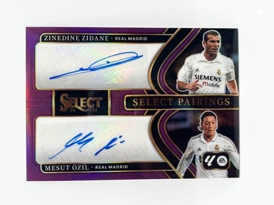 Panini Select 2025-26 Zidane & Özil Double Auto Real Madrid 07/49 Purple Prizm