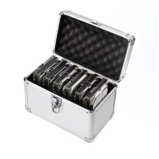 B6 6-Slot Storage Box for 3.5 Inch Internal Hard Disk, Portable Design for